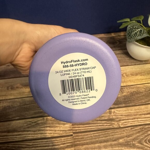 NWT HydroFlask 24oz Wide Flex Straw Cap *Never Used* (Lupine) - Picture 10 of 14
